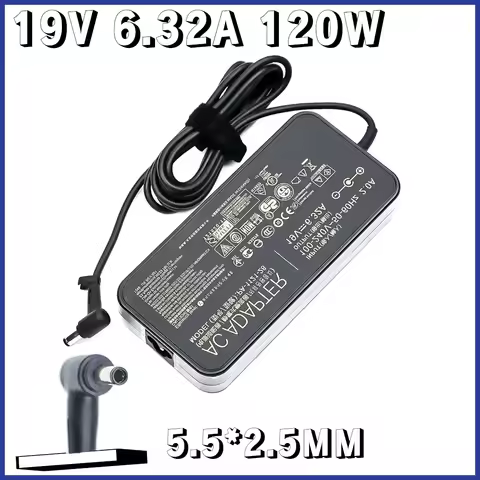 19V 6.32A 5.5*2.5mm 120W Laptop Adapter AC Power For toshiba Satellite For Asus PA-1121-28 N750 N500