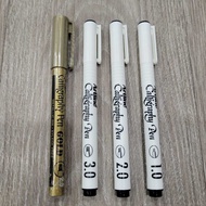 Calligraphy Pen Artline Black & Gold Calligraphy Pen