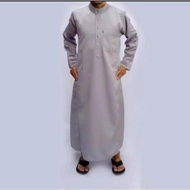 Baju jubah/baju gamis variasi/polos pria dewasa merk al fauzi warna abu putih hitam navy