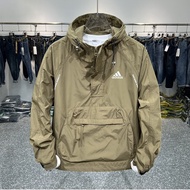 ADI Outdoor Half Zipper Windproof Coat Casual Sports Hooded Jacket
