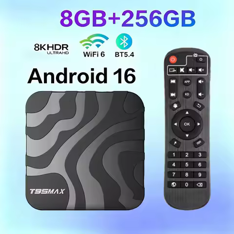 Android16 TV Box T95MAX Allwinner H618 32GB 64GB 128GB 256GB Support 5G Dual Wifi6 8K HDR10+ Netflix