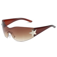 Hot Girl Photo Sunglasses y2k Concave Five-pointed Star Sunglasses Trendy Style Sunshade ins Pilot M