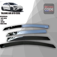 BYD WATER GUTTER BLACK FLAT SIDE VISOR BYD SEAL BLACK FLAT MODEL BYD SEAL BLACK FLAT MODEL