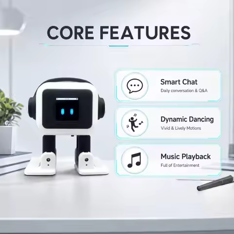 New AI EMO Desktop Robot Smart Interactive Chat Voice Control Dancing Music Player Electronic Pet Gi