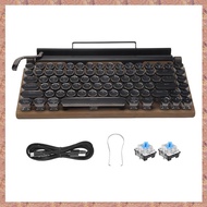 Retro Typewriter Keyboard Wireless Bluetooth Mechanical Keyboards 83 Keys Computer Keyboard for Lapt