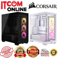 CORSAIR 3500X ARGB TG ATX CASING WITH 3 ARGB FAN (CC-9011278-WW/CC-9011279-WW) BLK/WHT