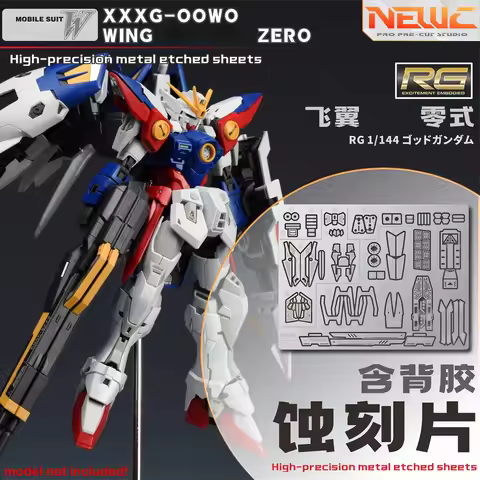 NewC High-Precision Metal Etched Sheets with Adhesive Backing for RG 1/144 XXXG-OOWO Wing Zero Model
