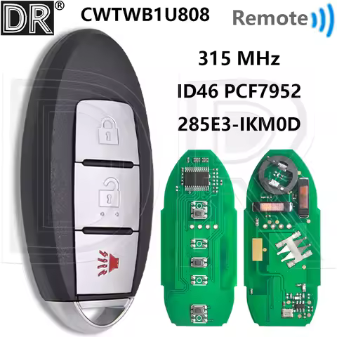Great ID46 PCF7952 315MHz CWTWB1U808 285E3-IKM0D Keyless Go Car Remote Key For Nissan Cube Juke Ques