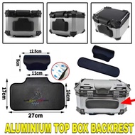 BACKREST TOP BOX ALUMINIUM TEMPAT SANDAR BOX ALUMINIUM BOX ALLOY ACCESSORIES MOTOR YAMAHA HONDA Soft