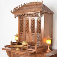 Small Buddha Shrine Shrine with Door Wall-Mounted Altar Cabinet Home Protection Fairy Incense Fire Altar Home Ancestor Ancestor Temple