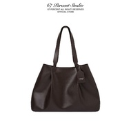 Fashion Pleated Leather Handbag 67PERCENT/67% - SLOPE TOTE BAG