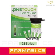 ONETOUCH Select Plus Test Strips 25's EXP:07/2025 [ One Touch, Diabetes, alat pengukur gula dalam da