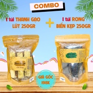 Combo B1: Brown Rice Bar 250g Bag + Seaweed Grain Sandwich 250g GO NUTS Diet Cake Supports Sugar-Free Weight Loss