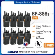 Baofeng BF-888S Walkie Talkie Set Of 8 Two Way Radio UHF Portable Radio Long Range NTC Approved