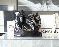 『RP精品』Chanel 香奈兒 22Bag手袋 黑色 金扣 小號 側肩包 手袋 垃圾袋