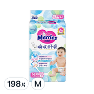 Merries 妙而舒 瞬吸舒爽黏貼型尿布  M  198片