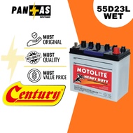 [Installation Provided] Motolite Heavy Duty WET Car Battery Bateri Kereta | 55D23L | 23L | PROTON TO