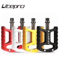Litepro S5 Hollow Pedals Bearing 412 Aluminum Alloy Wide Pedals for Brompton Folding Bikes