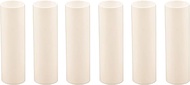 Creative Hobbies 3 Inch Tall Cream Plastic Candle Cover Sleeves Chandelier Socket Covers - Pack of 6