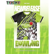 【Free Custom】Baju bowling jersey custom name New Design baju t shirt lelaki Unisex round neck Oversi