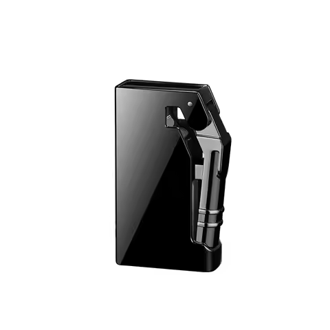 New Special-shaped Windproof Lighter, Side Mechanical Ignition, Alloy Body, Butane Injection Lighter