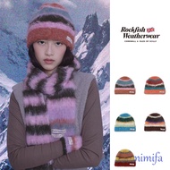 [ROCKFISH WEATHERWEAR] STRIPE SHAGGY BEANIE