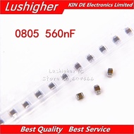 100pcs 0805 560nf 0.56uf 564K 100V X7R 10% SMD Ceramic Capacitor MLCC