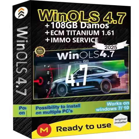 4 in 1 Winols 4.7 Full Activation 108GB Damos Windows 7/10/11 No Virtual Multi-language ECM Titanium