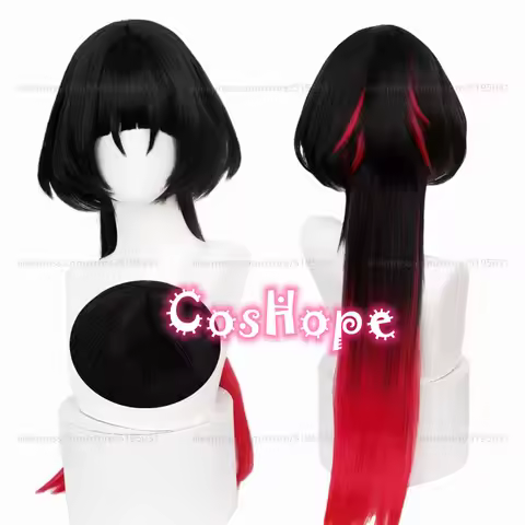 ZZZ Jane Doe Cosplay Wig 70cm Long Black Gradient Orange Red Wig Cosplay Anime Wigs Heat Resistant S