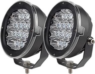 2pcs 5Inch 80W Car Work Light Bar Round Spotlight Compatible For Jeep Offroad 4WD Truck SUV Motorcyc