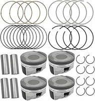 Pistons & Rings Set Compatible with Toyota Camry RAV4 Scion tC Lexus 2.4 2AZFE 2007-2013, Replacemen