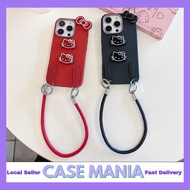 Samsung A32 A33 A34 A35 A52 A52s A53 A54 A55 kitty ribbon leather strap phone case