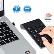 ปุ่มกดตัวเลขไร้สาย Mini 2.4G 18 Keys Number Pad, Portable Silent Financial Accounting ส่วนขยายแป้นพิ