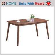 E HOME FURNITURE Solid Wood Top Dining Table L147cm X W84cm / Rubber Wood Dining Table