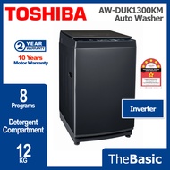 TOSHIBA 12KG Top Loading Inverter Washer Washing Machine ( AW-DUK1300KM(SG) / AWDUK1300KM(SG) )