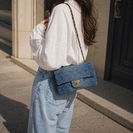 914intheair精品代購『限量品閒置』Chanel 香奈兒 mini coco 20口蓋包 漸層牛仔 大mini CF 20cm classic flag牛仔包