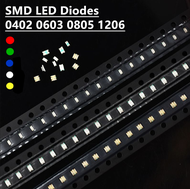 0402 0603 0805 1206 SMD LED Red Yellow Green White Blue Orange light emitting diode 1Reel