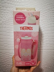 Thermos膳魔師400毫升吸管真空保溫瓶連袋