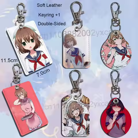 haughty young lady Amai Odayaka Yandere Cartoon Movie Singer Game Anime Leather Card Holder Can Stor