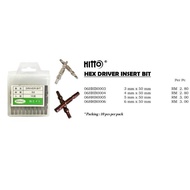 HITTO ALLEN KEY HEX DRIVER BIT 3MM/4MM/5MM/6MM