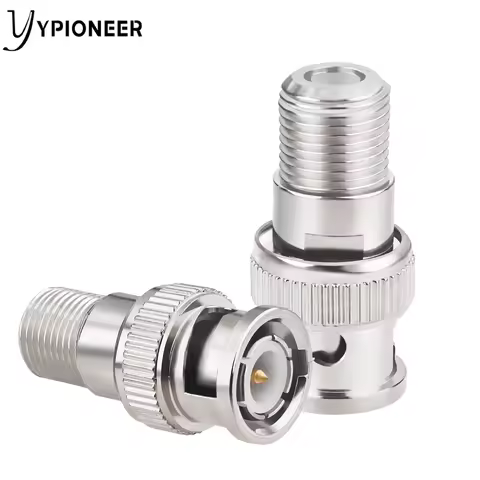 YPioneer C20122 1 Pack F to BNC Connector BNC Male to F Female RF Coax Coaxial 75 Ohm RG6 RG59 Conne