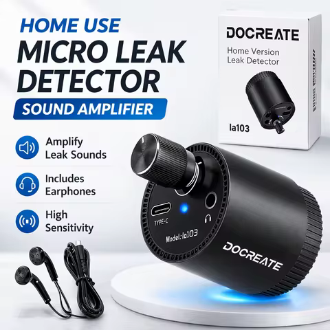 Docreate Mini Leak Detector Sound Amplifier For Home/13000X Audio Magnification/High Sensitivity Sen