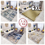 (AE) karpet 3D velvet | 200Xx300cm 6XL carpet ruang tamu paling besar | murah antislip