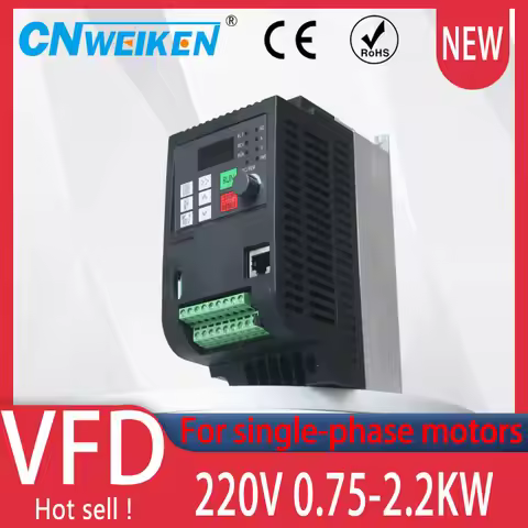 0.75KW 1.5KW 2.2KW V/F Inverter 220V Single-Phase Input and 220v Output Frequency Converter for Sing