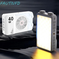 FAUTIVFD RGB LED Camera Light, 40W 2800-9000K Mini LED Video Lamp, Lightweight CRI/TLCI 90+ FX 8 Mod