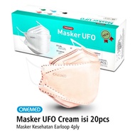 Onemed KF94 UFO Cream Mask Pokana Model Soft Beige Medical Mask
