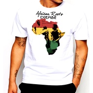 Africa T-Shirt, African Map, Black History, Rastafari, Reggae Cotton Tee New