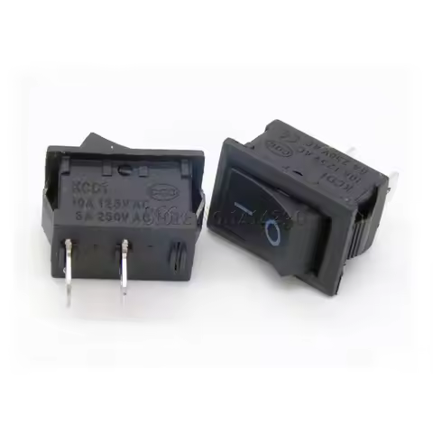 10Pcs Push Button Switch 15x21mm SPST 2Pin 6A 250V 10A 125V KCD1-101 Snap-in On/Off Rocker Switch 15