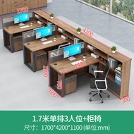 Modern Minimalist Office Desk And Chair Combination Partition Staff Workstation Facing Each Other in