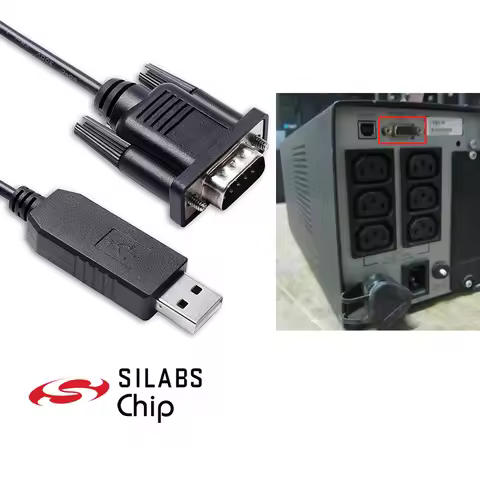 APC Smart UPS DB9 Cable CP2102 USB RS232 Serial to 9 Pin D-Sub Male Cable 940-0024C Support Windows 